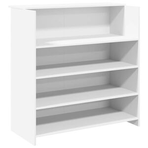 vidaXL 受付デスク ホワイト 100x50x103.5 cm エンジニアードウッド