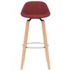 vidaXL バースツール 2点 ワインレッド 布製