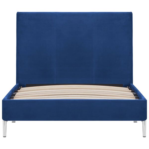 vidaXL ベッドフレーム ブルー 布製 90x200cm