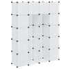 vidaXL モジュール式収納キャビネット コンパートメント14点付き 37x146x180.5cm ホワイト