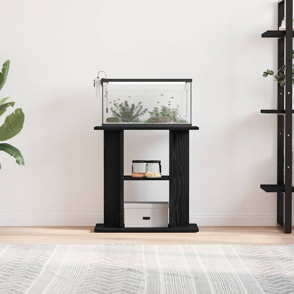 vidaXL 水槽スタンド ブラックオーク 60x30x60 cm エンジニアードウッド