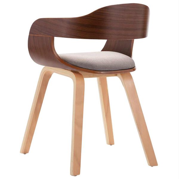 vidaXL ダイニングチェア トープ 布＆曲げ木