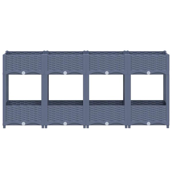 vidaXL レイズドベッド 160x40x71cm ポリプロピレン製