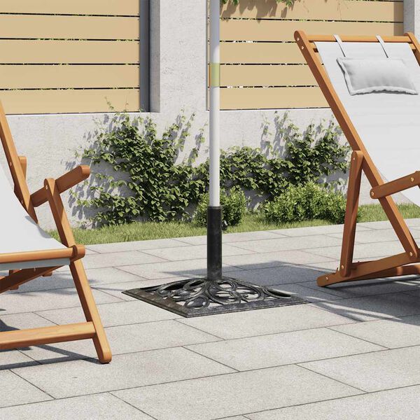 vidaXL パラソルベース 鋳鉄製 12kg 49cm グリーン