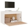 vidaXL ウォールキャビネット ホワイト 60x30x35 cm パイン無垢材