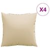 vidaXL ソファクッション 4点 ベージュ 60x60cm ファブリック