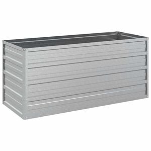 vidaXL ガーデンレイズドベッド 100x40x45 cm 亜鉛メッキ鋼製 シルバー