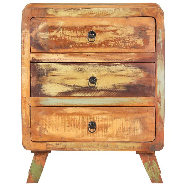 vidaXL サイドボード 60x35x75 cm 無垢の再生木材