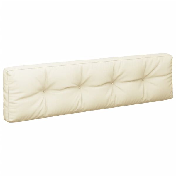 vidaXL パレットクッション 5点 クリーム ファブリック