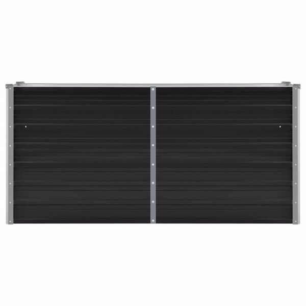 vidaXL レイズドガーデンプランター アントラシート 160x40x77cm 亜鉛メッキ鋼