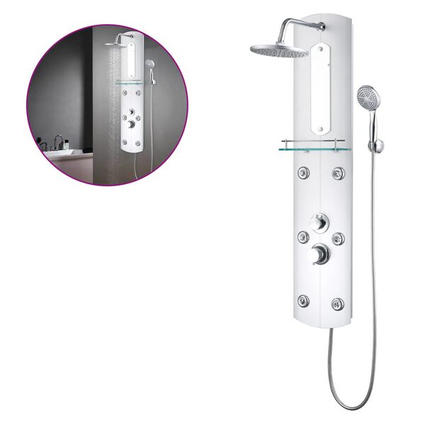 vidaXL シャワーパネルユニット 25x43x120cm シルバー