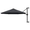 vidaXL 　壁面取付け型パラソル 金属ポール付き 300 cm アントラシート