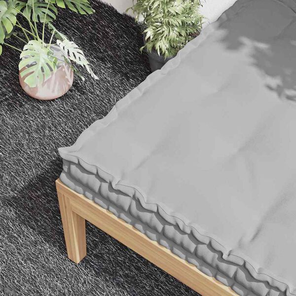 vidaXL フロアパレットソファクッション 120x80x10 cm グレー