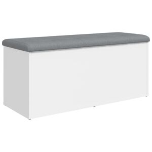 vidaXL 収納ベンチ ホワイト 102x42x45 cm エンジニアードウッド