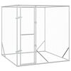 vidaXL 屋外用犬小屋 シルバー 2x2x2m 亜鉛メッキ鋼製