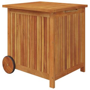 vidaXL キャスター付きガーデン収納ボックス 60x50x58cm 無垢材アカシア