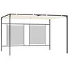 vidaXL ガゼボ 引き込み式ルーフ付き クリーム 3x4x2.3m 180g/m²