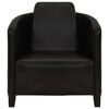 vidaXL アームチェア ブラック 本革製