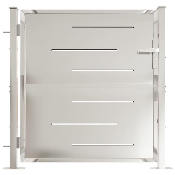 vidaXL ガーデンゲート 100x100 cm ステンレススチール