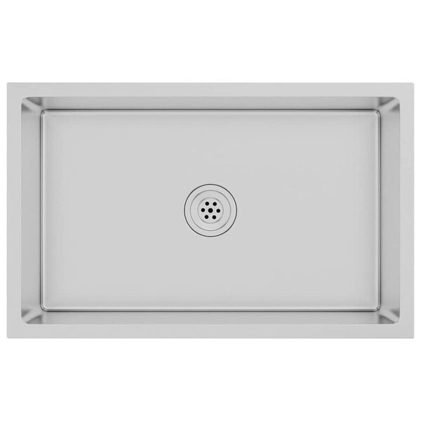 vidaXL 手作り キッチンシンク ステンレススチール製