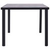 vidaXL ダイニングテーブル ブラック＆コンクリートグレー 200x100x75cm MDF製