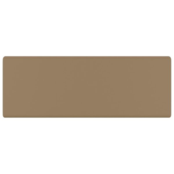 vidaXL 洗面器 角型 オーバーフロー付き マットクリーム 41x41cm セラミック