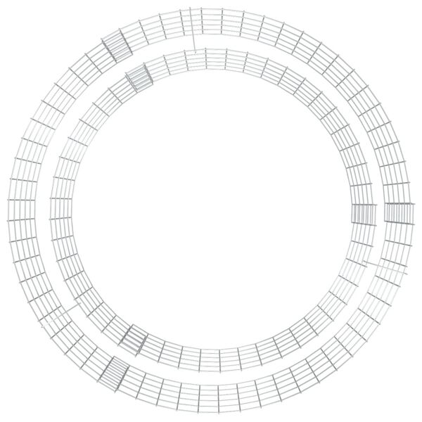 vidaXL ガビオン式ファイヤーピット 直径100cm 亜鉛メッキ鉄製