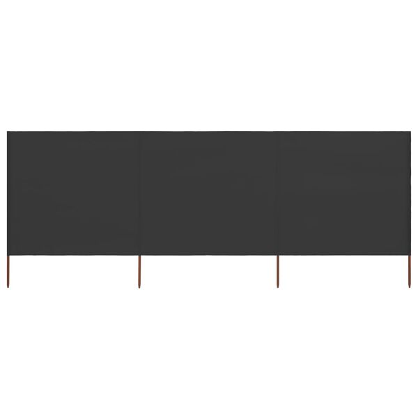 vidaXL 防風スクリーン パネル3枚 布製 400x80cm アントラシート