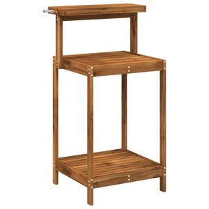 vidaXL 屋外ポッティングベンチ 56.5 x 48.5 x 107 cm ソリッドアカシアウッド ナチュラル