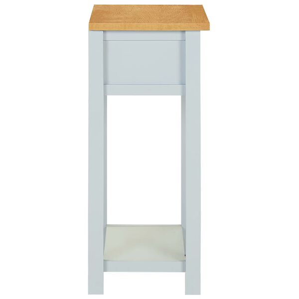 vidaXL エンドテーブル 50x32x75cm オーク無垢材