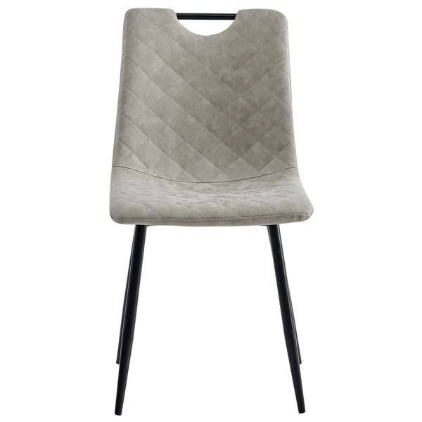 vidaXL ダイニングチェア 4点 ライトグレー 合成皮革製