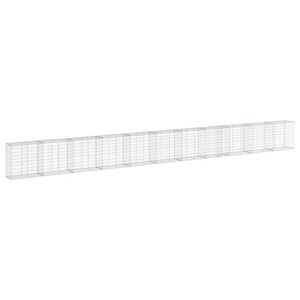 vidaXL 蛇籠バスケット カバー付き 1100x50x100cm 亜鉛メッキ鉄