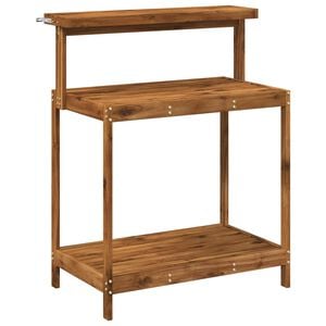 vidaXL 屋外ポッティングベンチ 86.5 x 48.5 x 106 cm ソリッドアカシアウッド ナチュラル