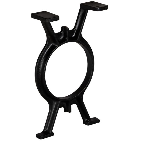 vidaXL ベンチ脚 2点 O型フレーム 鋳鉄製