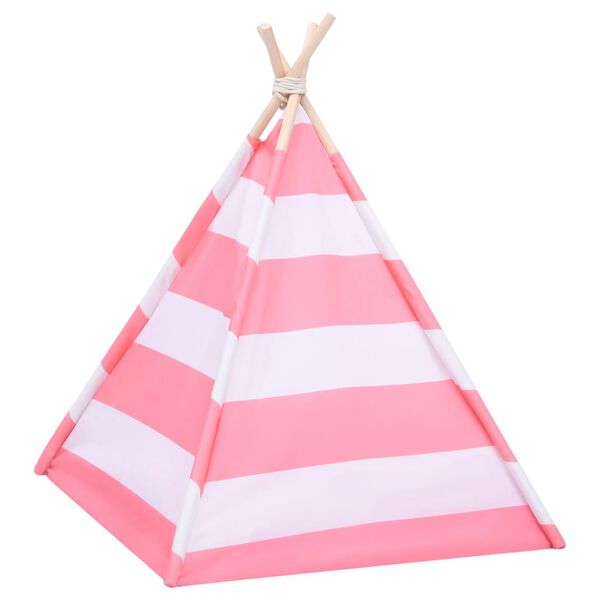 vidaXL 猫用ティピーテント バッグ付 ピーチスキン製 ストリップ 60 x 60 x 70 cm