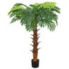 vidaXL 人工観葉植物 ソテツ 鉢付き 160cm グリーン