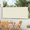 vidaXL パティオ用 引き込み式サイドオーニング 120x500cm クリーム