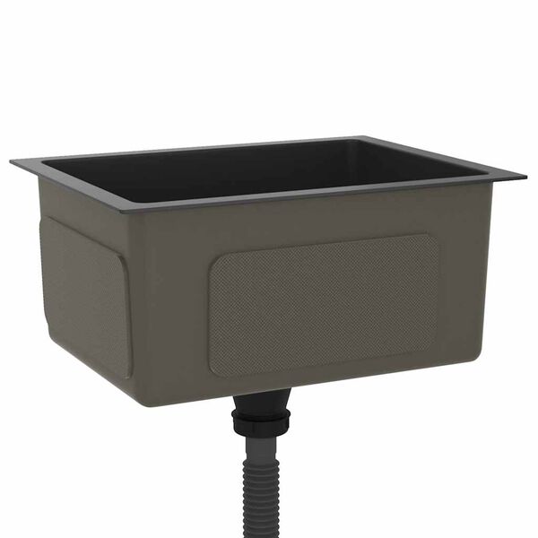 vidaXL 手作り キッチンシンク ステンレススチール製 ブラック