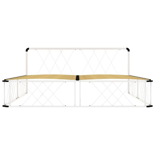 vidaXL ベッドフレーム ホワイト 金属製 200x200cm