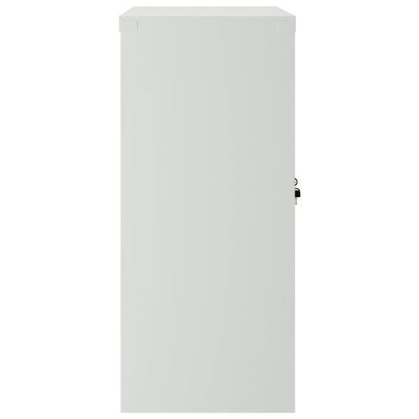 vidaXL オフィスキャビネット 2扉付き スチール 90cm 灰色