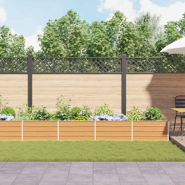 vidaXL ガーデンレイズドベッド 480x80x45 cm 亜鉛メッキ鋼製 シルバー