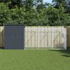 vidaXL 鶏小屋（ラン付き） アンスラサイト 165x455x181 cm 亜鉛メッキ鋼