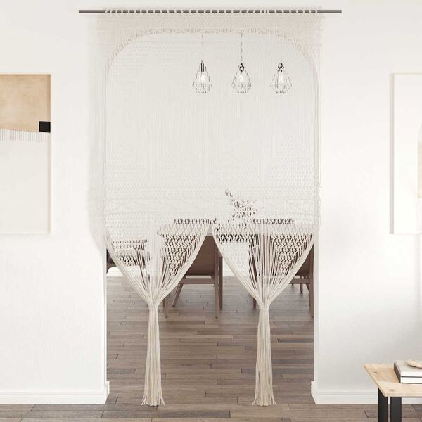 vidaXL マクラメカーテン 140x240cm コットン製