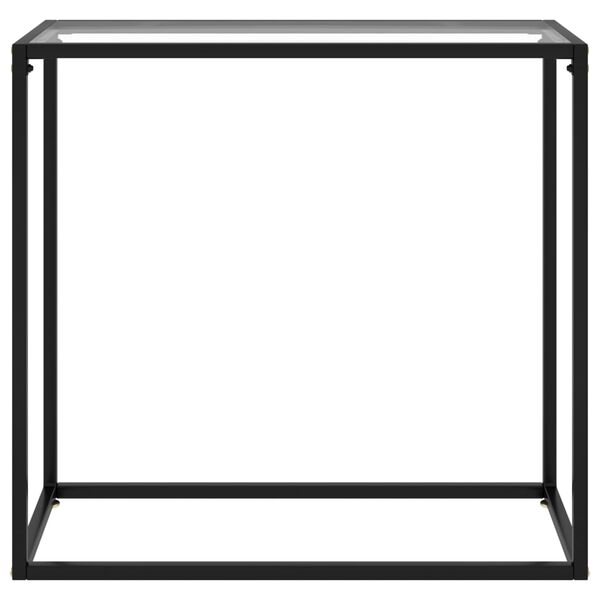 vidaXL コンソールテーブル 透明 80x35x75cm 強化ガラス製
