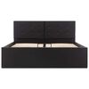 vidaXL 油圧式収納ベッドフレーム ブラック 合成皮革製 120x200cm