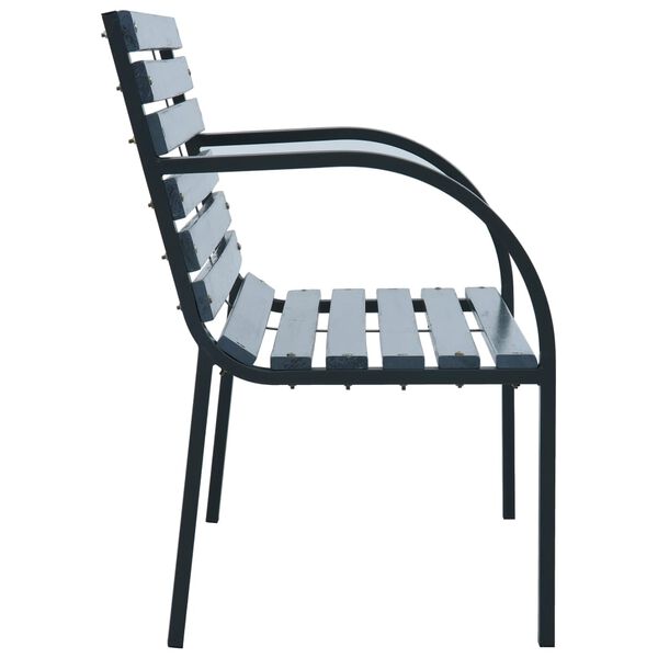 vidaXL ガーデンベンチ グレー 112 cm モミ無垢材