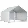 vidaXL 屋根付きチキンコープ シルバー 200 x 200 x 150 cm 亜鉛メッキ鋼板