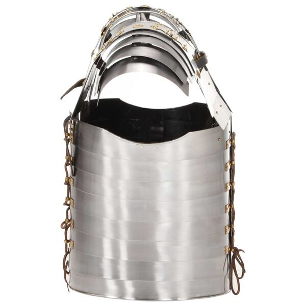 vidaXL ローマ軍兵士の西洋甲冑 アンティークレプリカ ライブRPG用 (LARP) シルバー スチール製