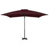 vidaXL カンチレバーガーデンパラソル アルミポール付 250×250 cm ボルドーレッド
