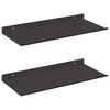 vidaXL フローティング棚 2 個 ブラック 40 x 18 x 2.5 cm スチール